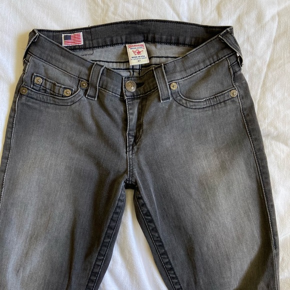 Women's True Religion Skinny Jeans Size 27-grey - Picture 3 of 6